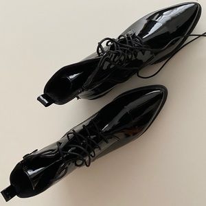 Lace up black boots